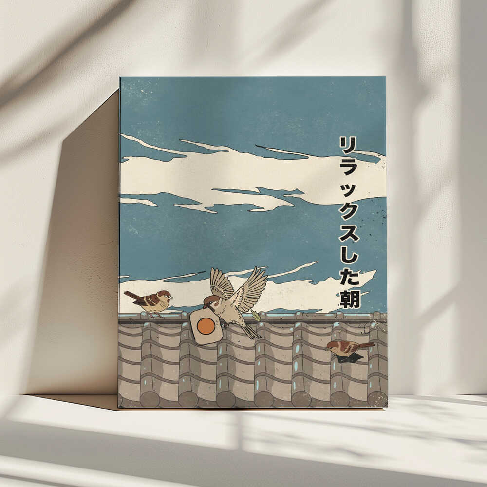 Relaxed Morning Sparrows, arte de Nicholas impreso en canvas