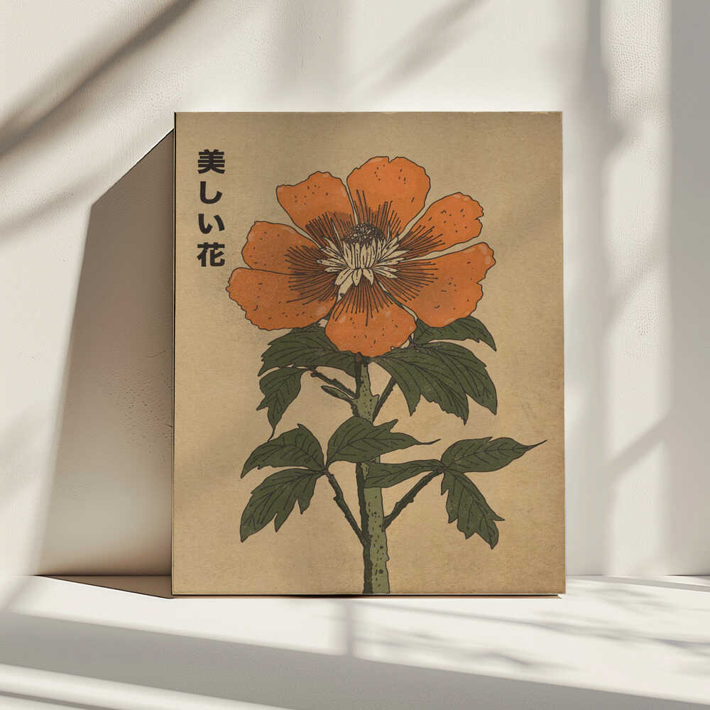Beautiful Japanese Flower, arte de Nicholas impreso en canvas