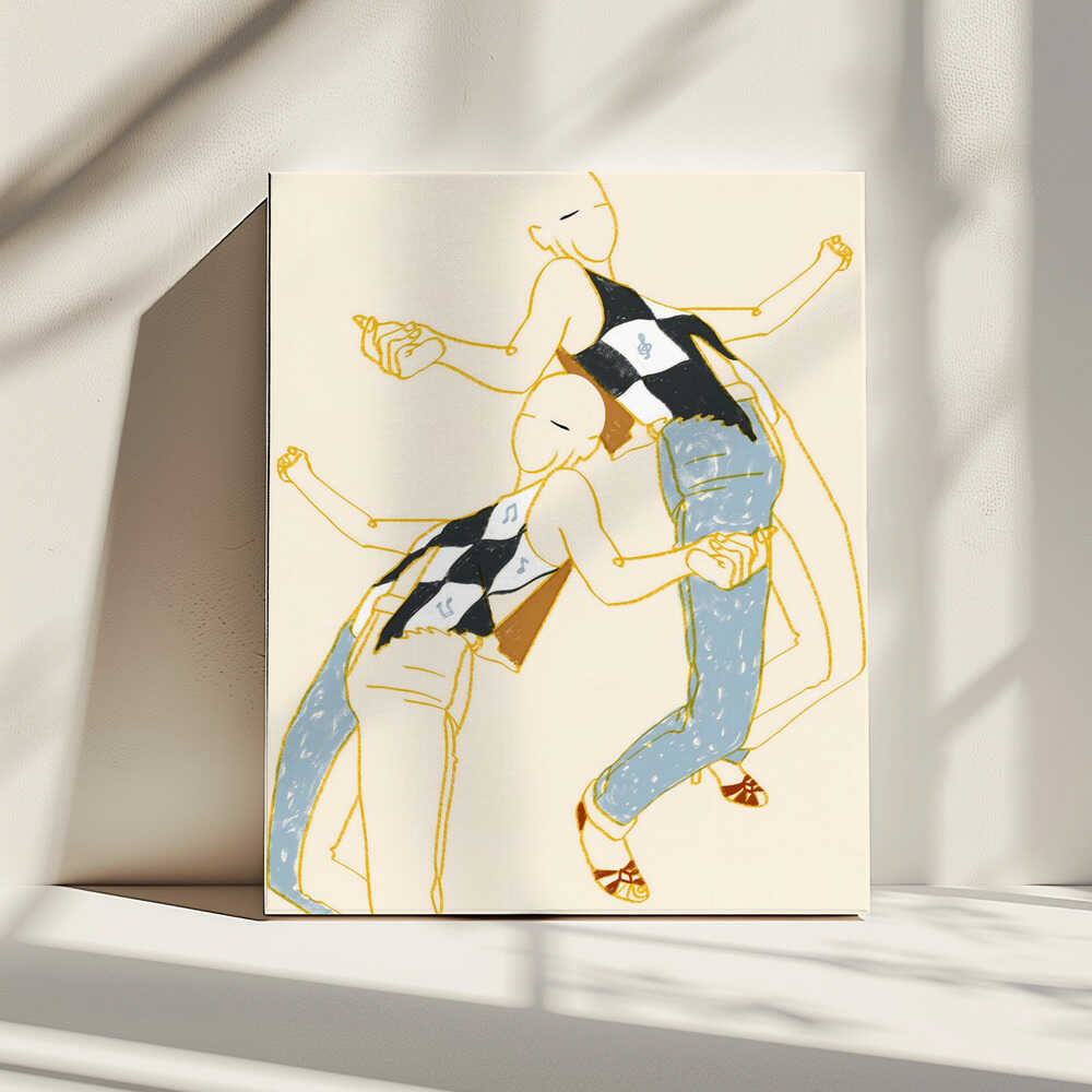 Argyle Music Dancers, arte de Uma Gokhale impreso en canvas