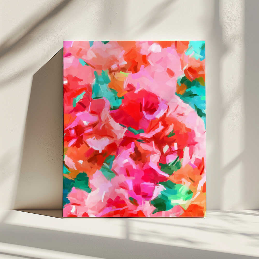 Vibrant Abstract Strokes, arte de Uma Gokhale impreso en canvas