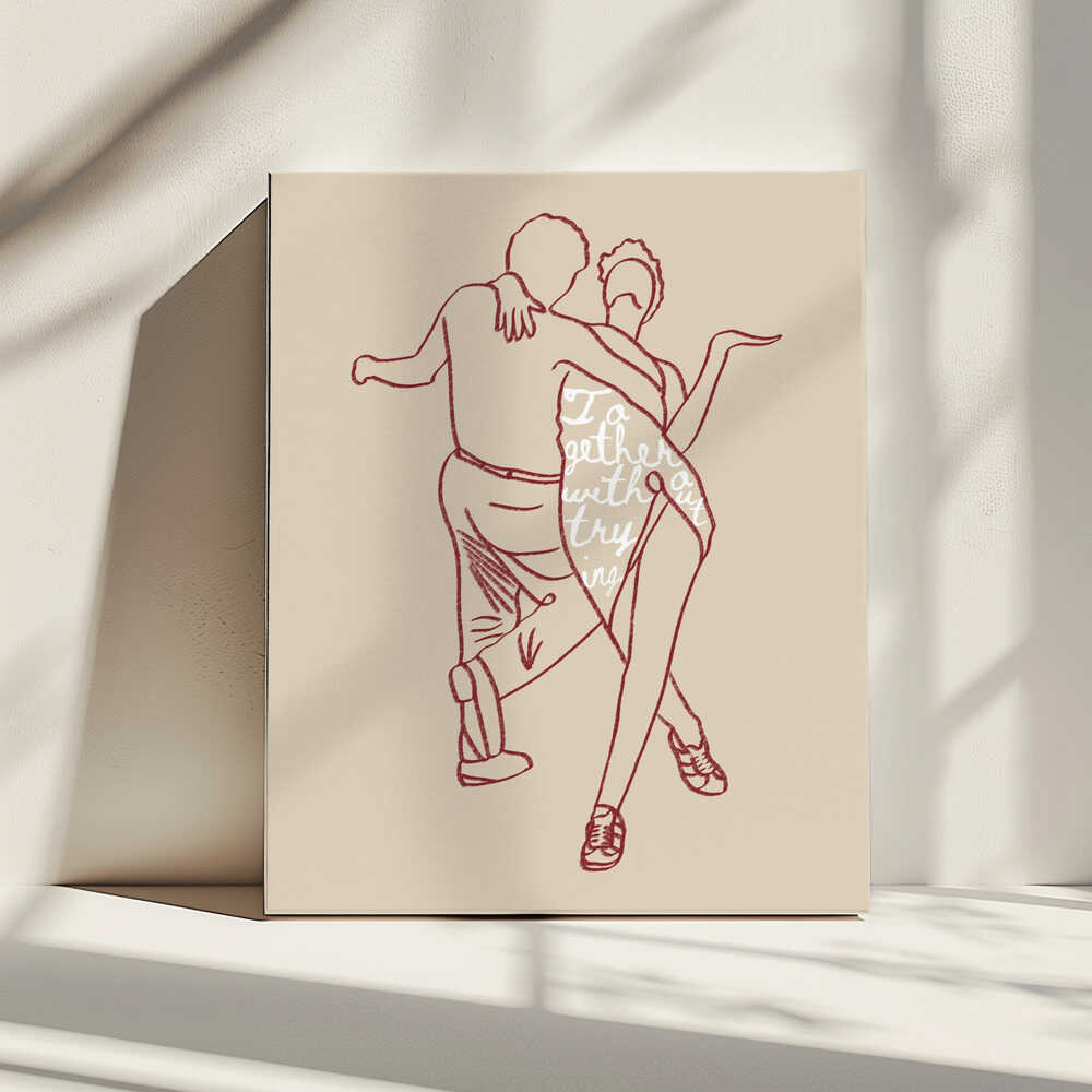Together Without Trying, arte de Uma Gokhale impreso en canvas