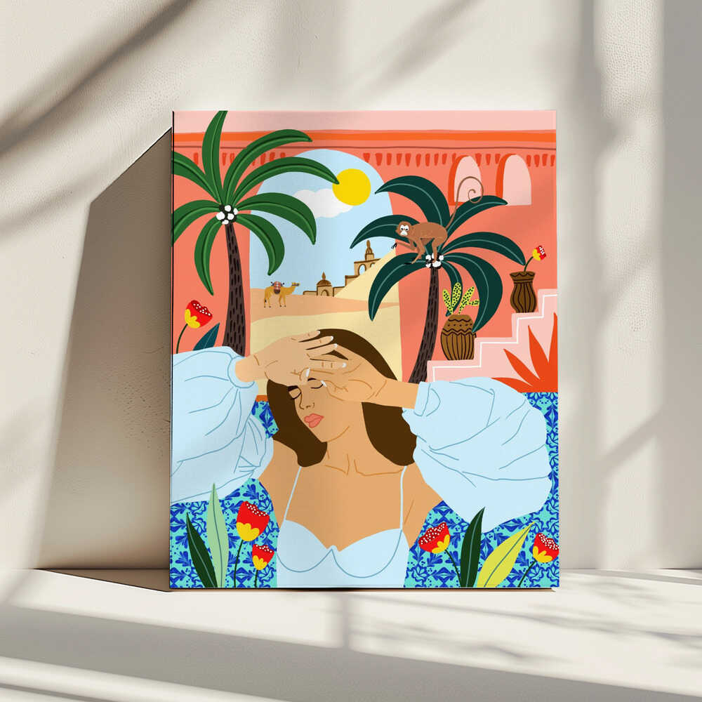 Sunny Desert Dreams, arte de Uma Gokhale impreso en canvas