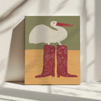 Bird in Red Boots, arte de The Art Concept impreso en canvas