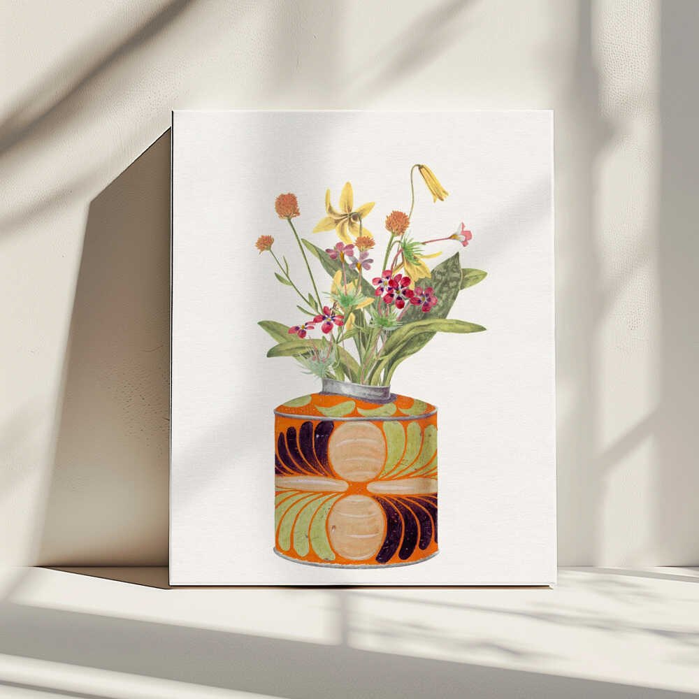 Charming Wildflower Bouquet, arte de Wild Violets impreso en canvas