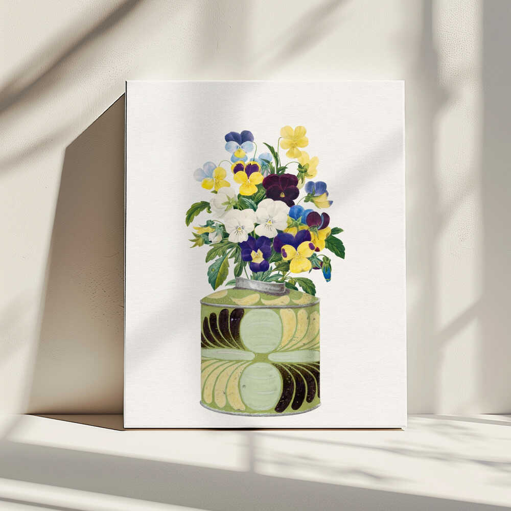 Colorful Pansy Bouquet, arte de Wild Violets impreso en canvas
