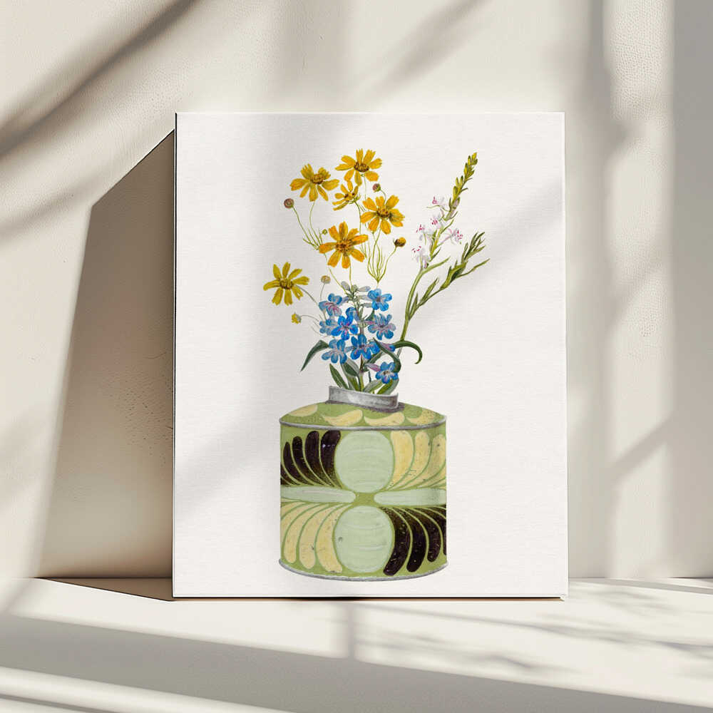 Colorful Flowers In Vase, arte de Wild Violets impreso en canvas