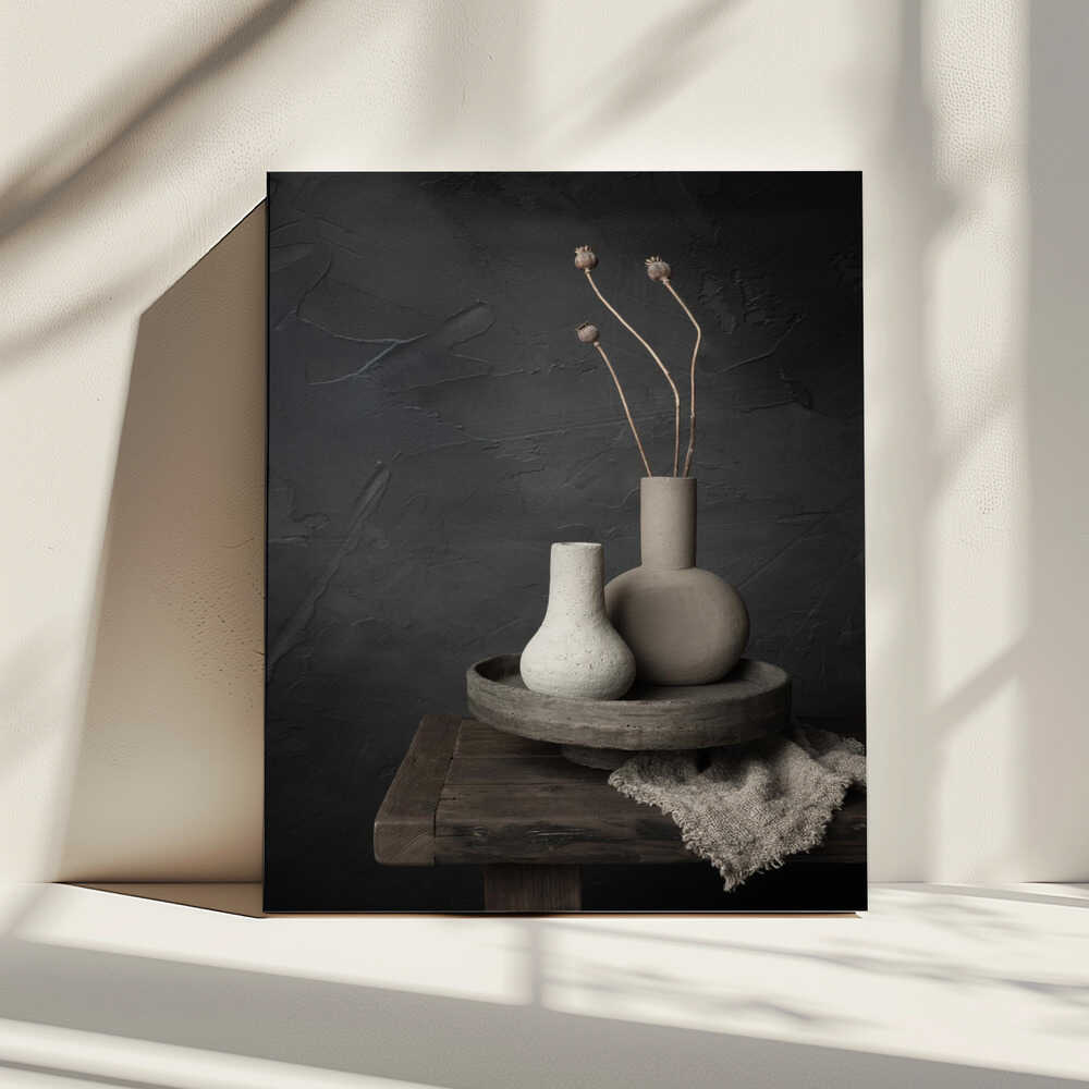Dark Rustic Still Life, arte de Mayra Pama impreso en canvas
