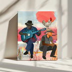 Cuban Men Musical Rooster, arte de Uma Gokhale impreso en canvas