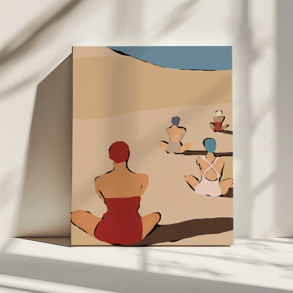 Summer Beach Relaxation, arte de Treechild impreso en canvas