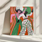 Retro Disco Dancers, arte de HUGO impreso en canvas
