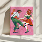 Swing Dance Couple, arte de HUGO impreso en canvas