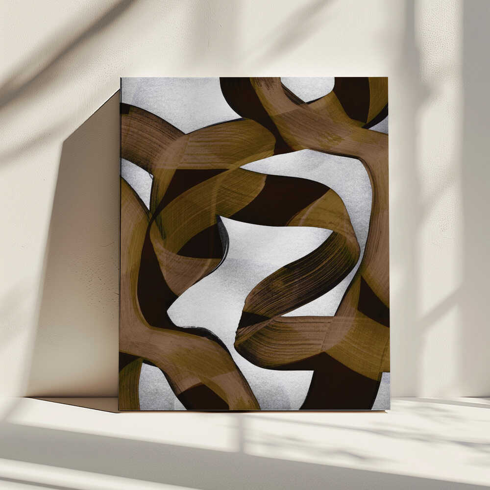 Brown Flowing Abstract