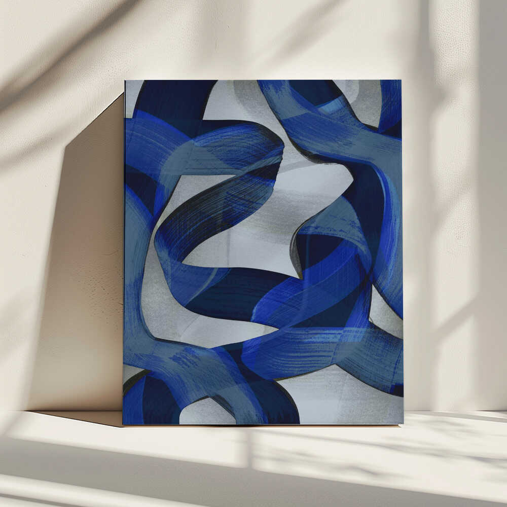 Flowing Indigo Curves