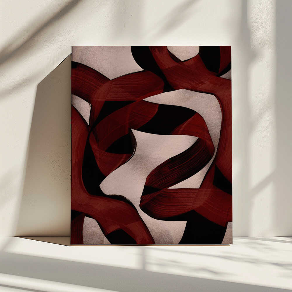 Elegant Red Swirls