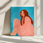 Serene Striped Woman