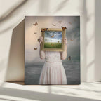 Butterflies Dreamscape Frame, arte de Baden Bowen impreso en canvas