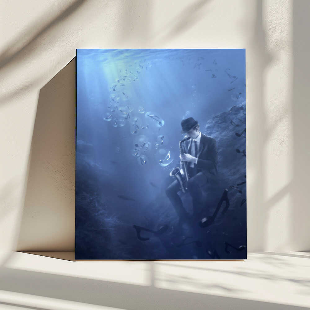 Underwater Jazz Man, arte de Christophe Kiciak impreso en canvas