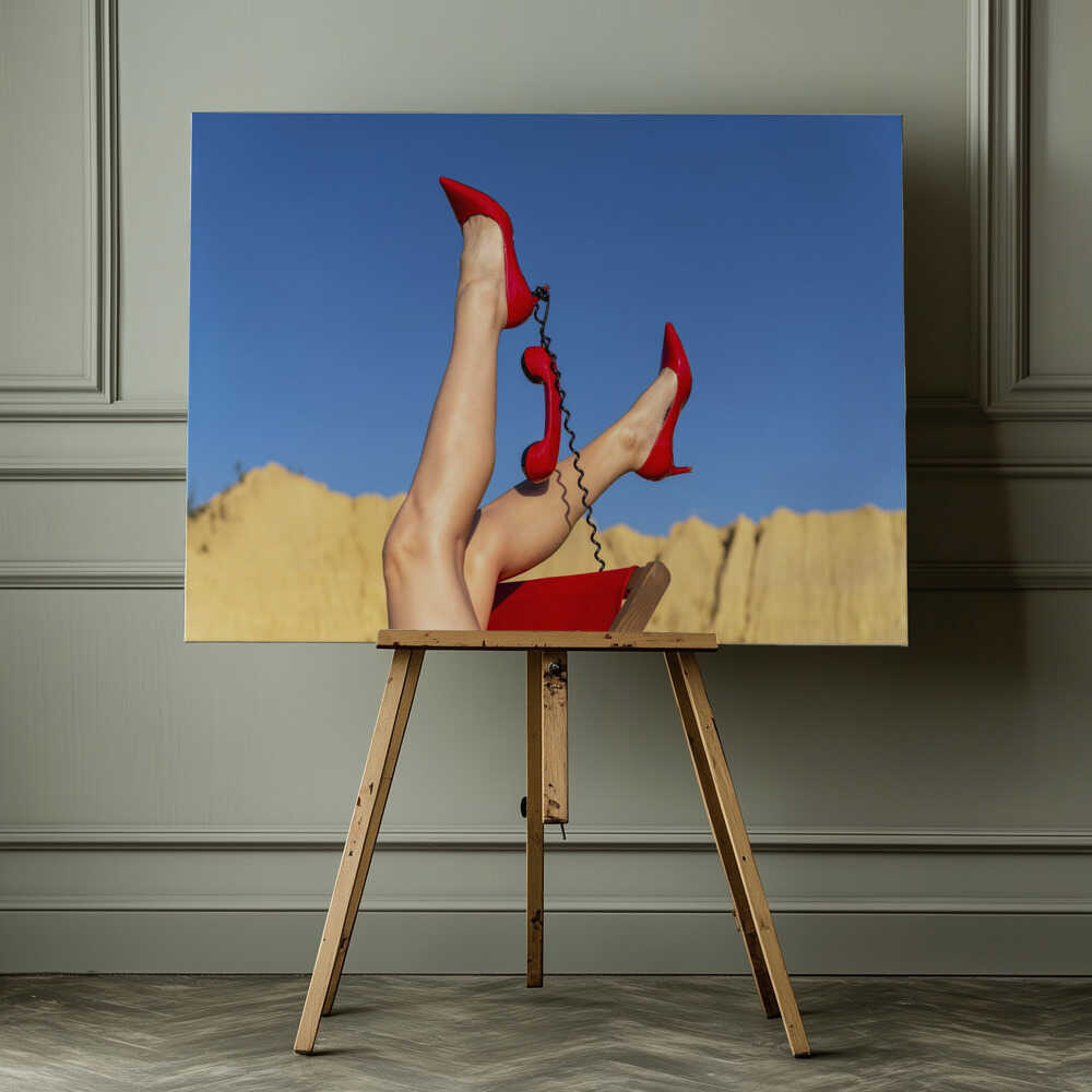 Red Heels Desert Call, arte de Alexander Bondarenko impreso en canvas