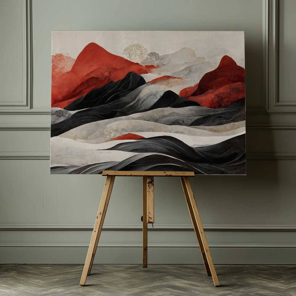 Crimson Peaks, arte de Treechild impreso en canvas