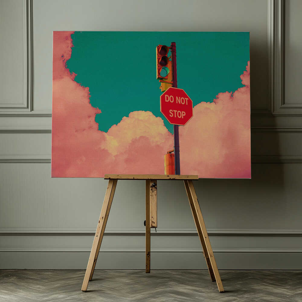 Surreal Stop Go, arte de CosmoZach impreso en canvas