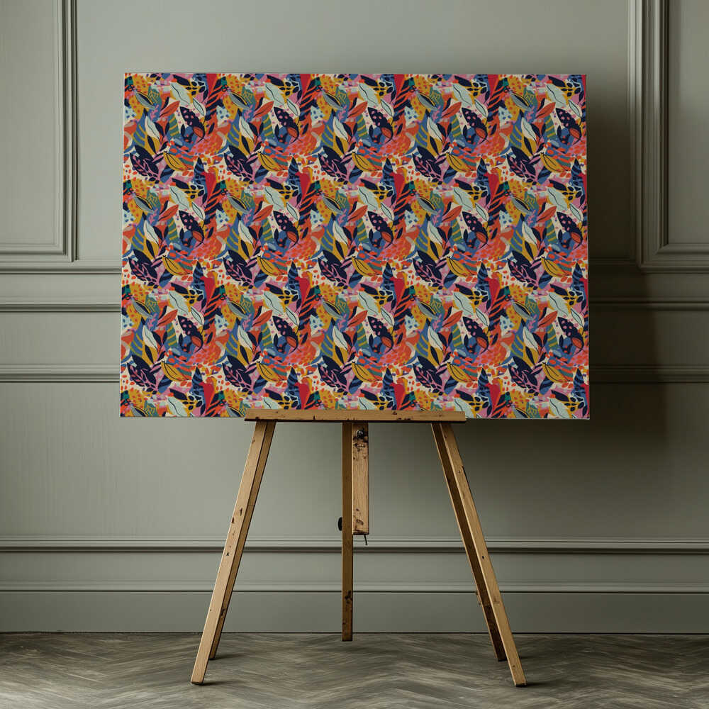 Vivid Jungle Tapestry, arte de Treechild impreso en canvas