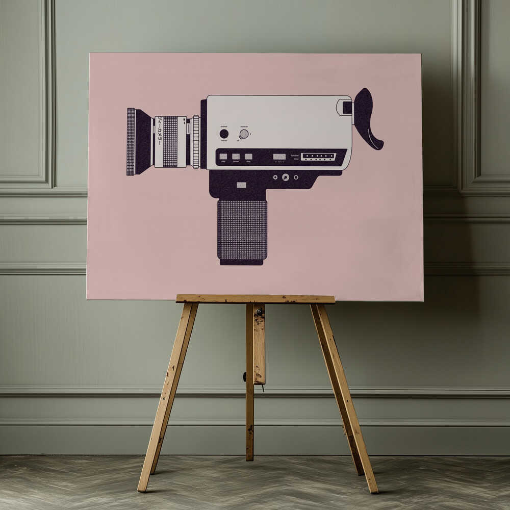 Vintage Film Camera, arte de Florent Bodart impreso en canvas