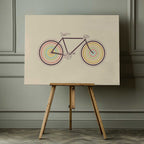 Colorful Retro Bike, arte de Florent Bodart impreso en canvas