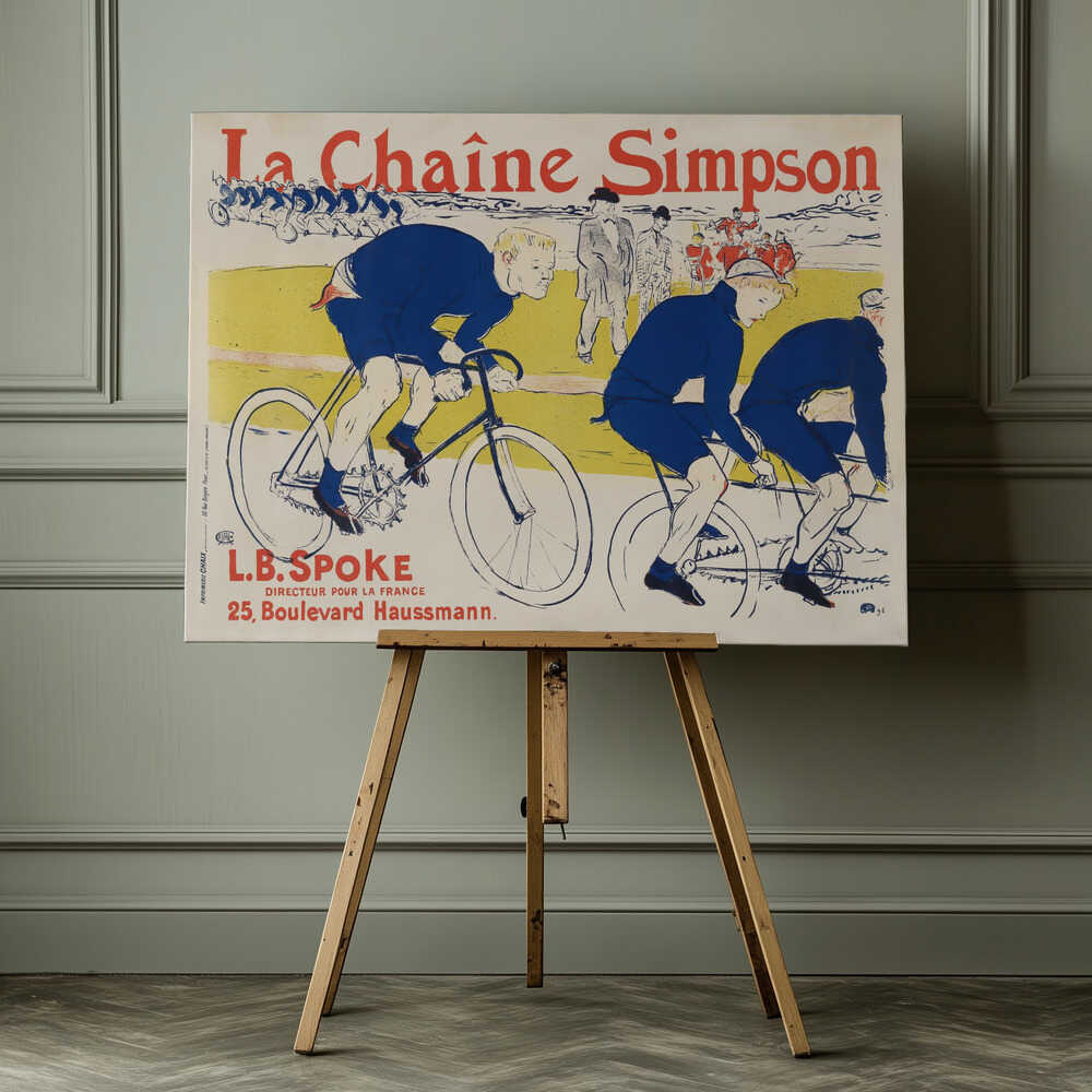 The Simpson Chain (1896), arte de TOULOUSE LAUTREC impreso en canvas