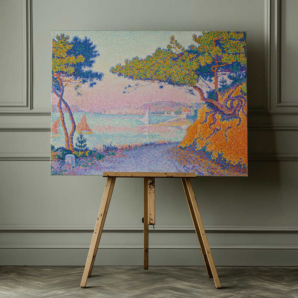 Golfe Juan 1896, arte de Paul Signac impreso en canvas