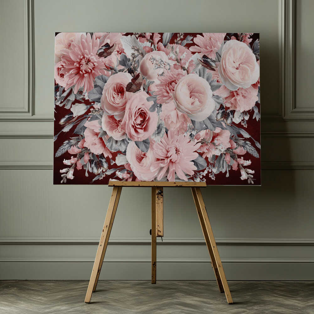 Romantic Rose Bouquet, arte de Sue Skellern impreso en canvas