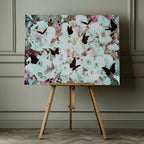White Blooms And Butterflies, arte de Sue Skellern impreso en canvas