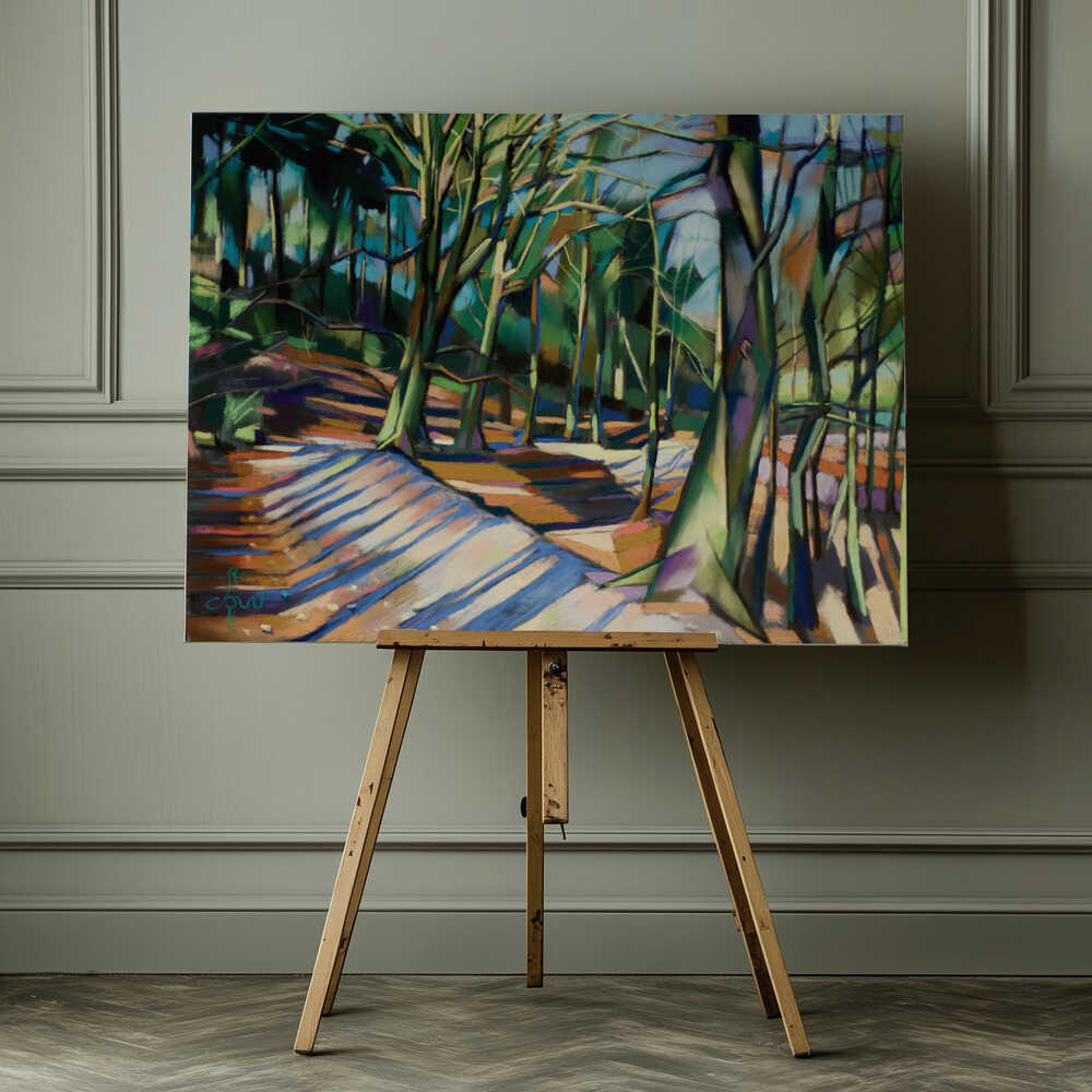 Sunny Forest Path, arte de Corné Akkers impreso en canvas