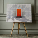 Parker Orange Doors and Breezeblock Wall, arte de Tom Windeknecht impreso en canvas