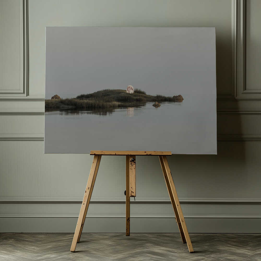 Moon Island Reflection, arte de Javier Pardina impreso en canvas
