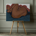 Curled Up Serenity, arte de Little Dean impreso en canvas