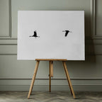 Flying Cranes Silhouette, arte de Tal Paz-Fridman impreso en canvas