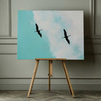 Two Birds Soaring, arte de Tal Paz-Fridman impreso en canvas