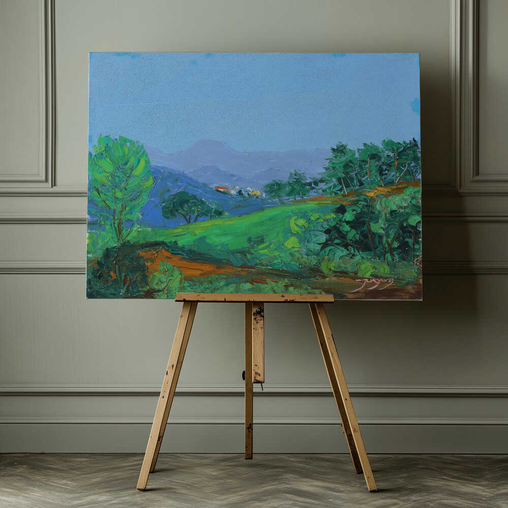 Vibrant Green Hills, arte de Jukyong Park impreso en canvas