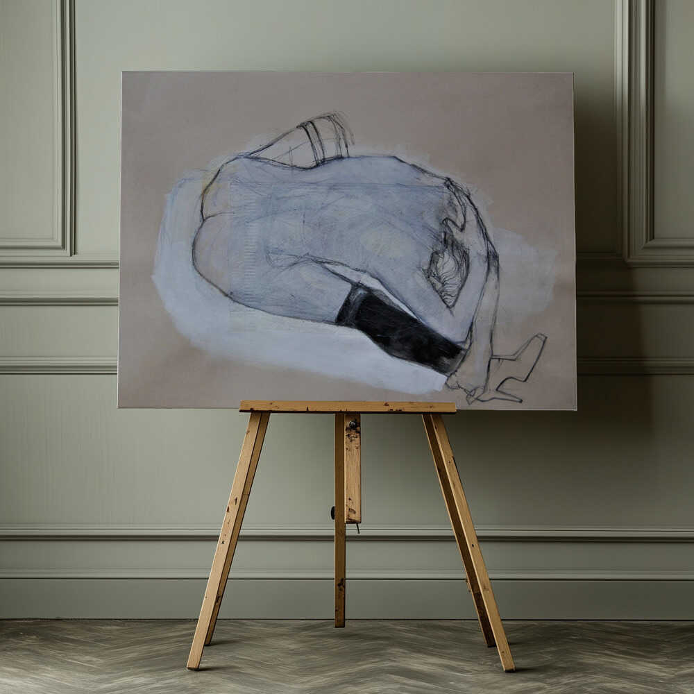 Introspective Figure Drawing, arte de Doris Schmitz impreso en canvas