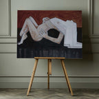 Abstract Reclining Nude, arte de Doris Schmitz impreso en canvas