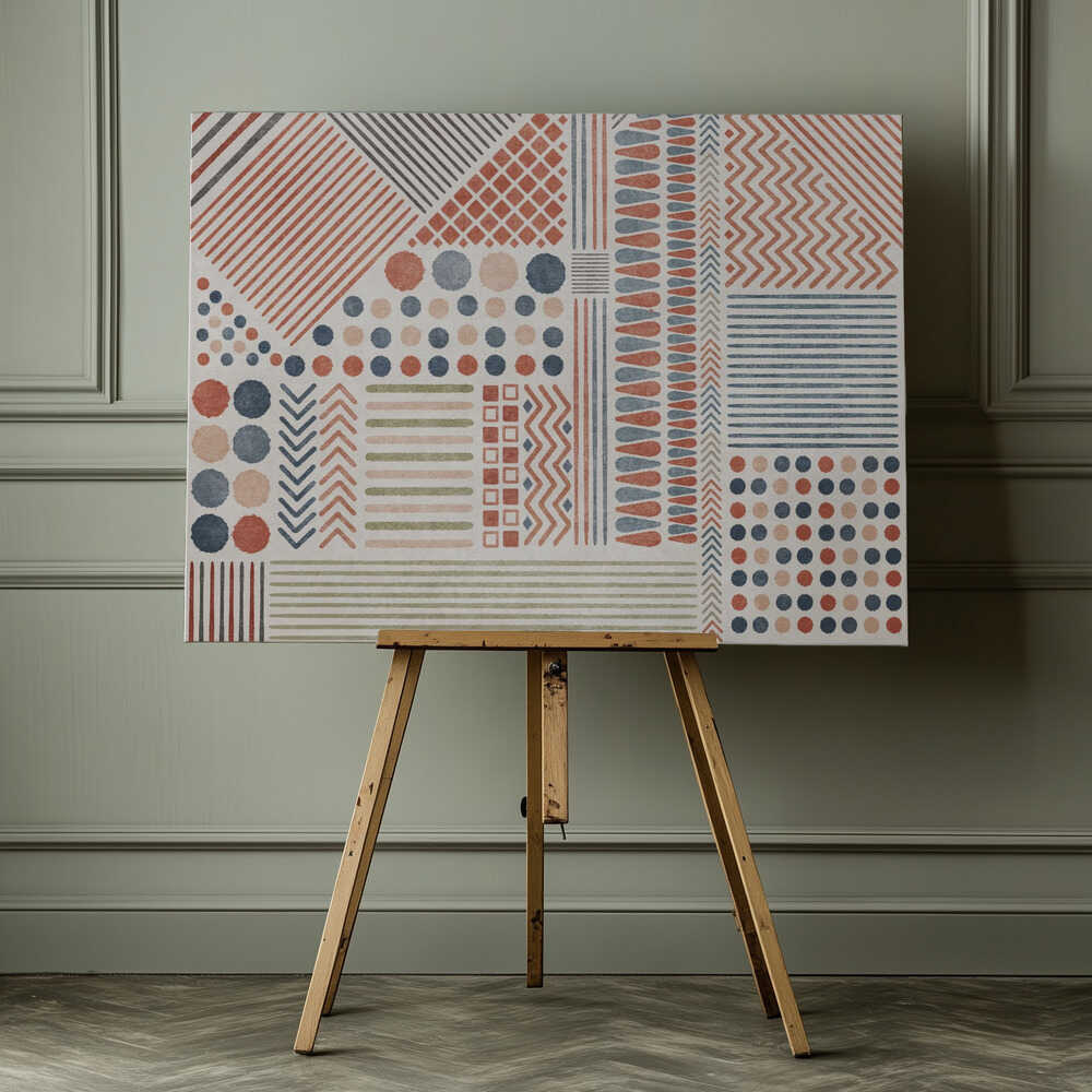 Geometric Harmony, arte de Emel Tunaboylu impreso en canvas