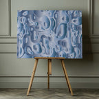 Fluid Silver Blue, arte de Sue Skellern impreso en canvas