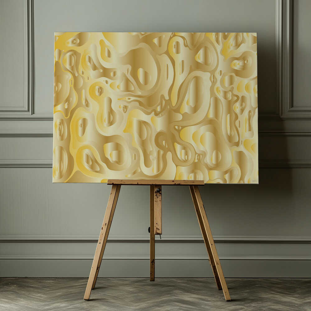 Golden Abstract Shimmer, arte de Sue Skellern impreso en canvas