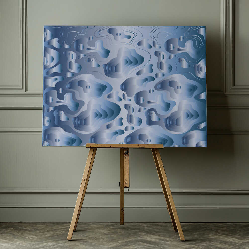 Fluid Silver Abstract, arte de Sue Skellern impreso en canvas