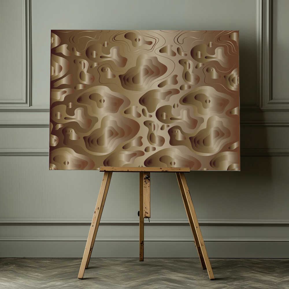 Liquid Metal Contours, arte de Sue Skellern impreso en canvas