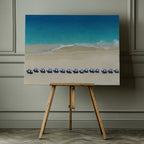 Tropical Beach Umbrellas, arte de Ina Dabi impreso en canvas