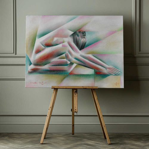 Abstract Figure Contemplation, arte de Corné Akkers impreso en canvas