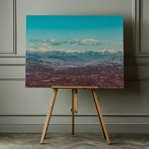 Blue Sky Mountain Panorama, arte de Javier Pardina impreso en canvas