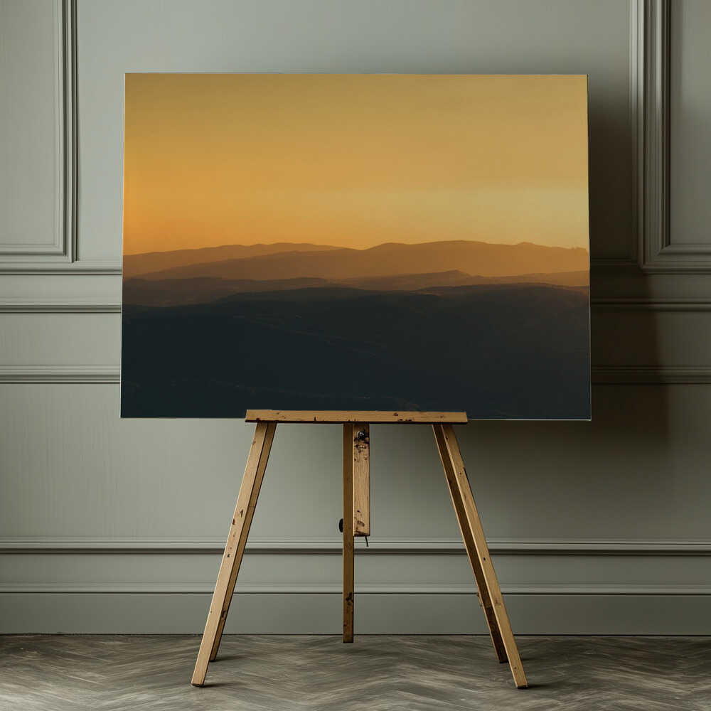 Golden Mountain Layers, arte de Javier Pardina impreso en canvas