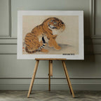 Sitting Tiger (1777), arte de Maruyama Ōkyo impreso en canvas